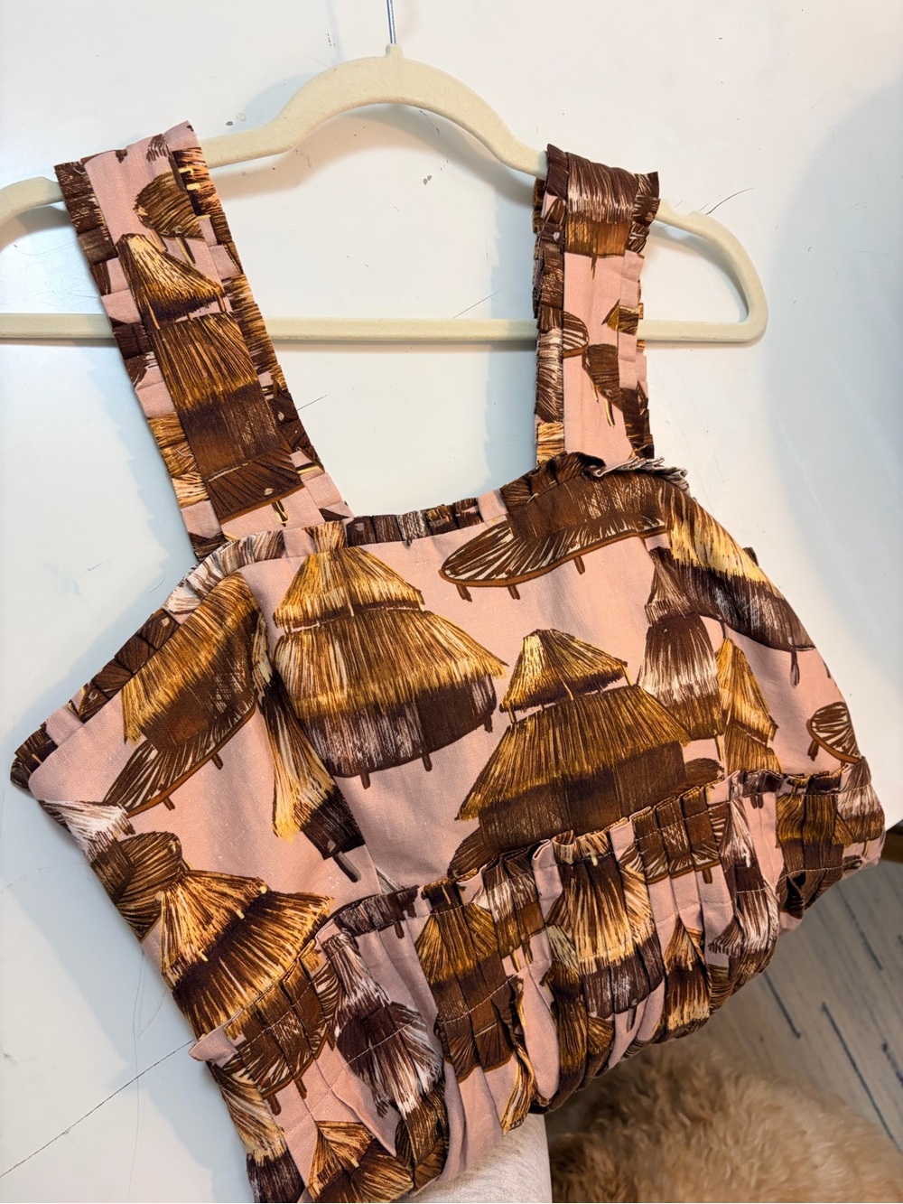 FARM Rio Pink Maxi Dress with Brown and Gold Tiki Print - Picture 6 of 6